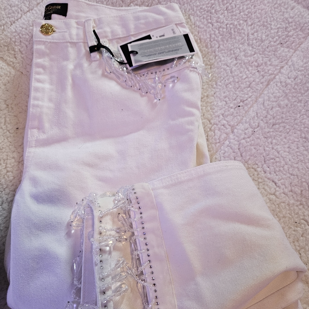 Juicy Couture Black label white ankle jeans